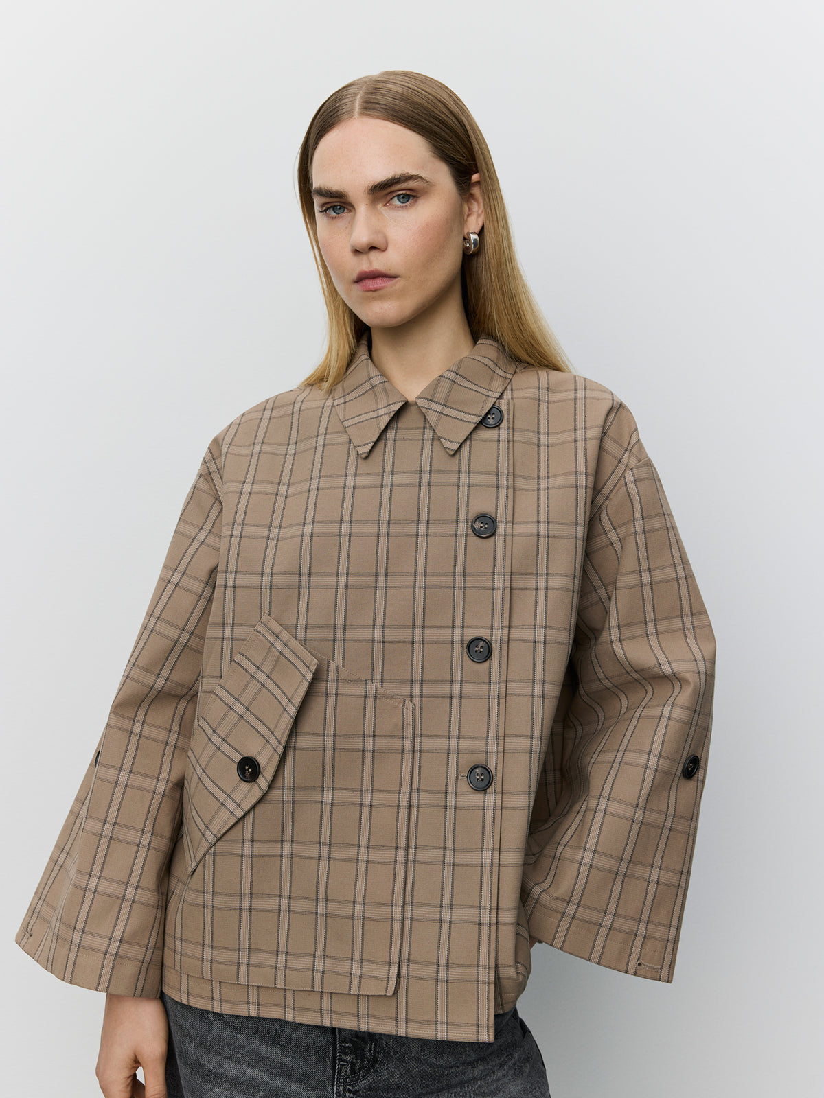 Sofie Schnoor WOMEN AGATHASW TERNET JAKKE Jakke 9145 Light Brown Check