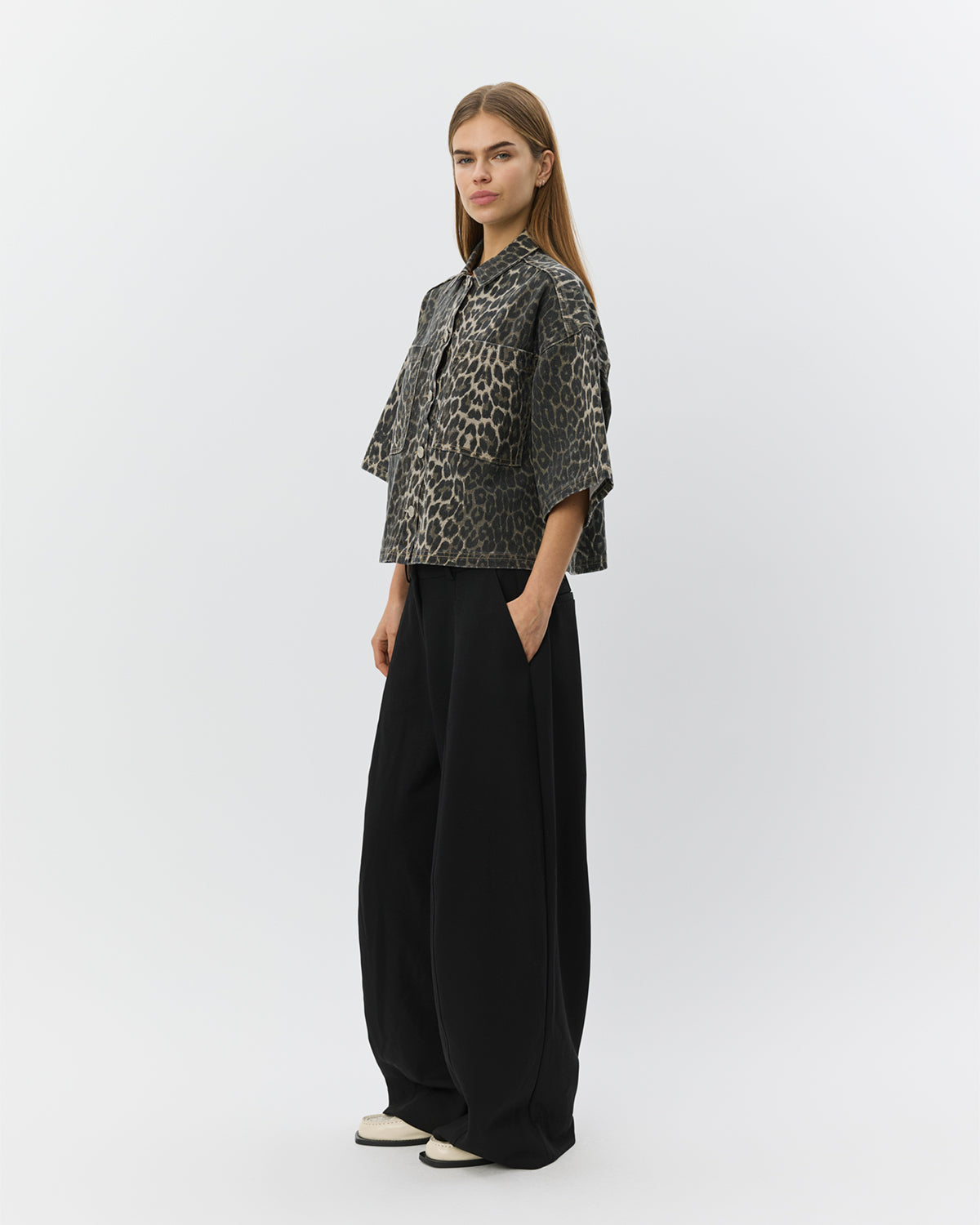 Sofie Schnoor WOMEN ALINESW DENIM SKJORTE Skjorte 9086 Light brown leopard
