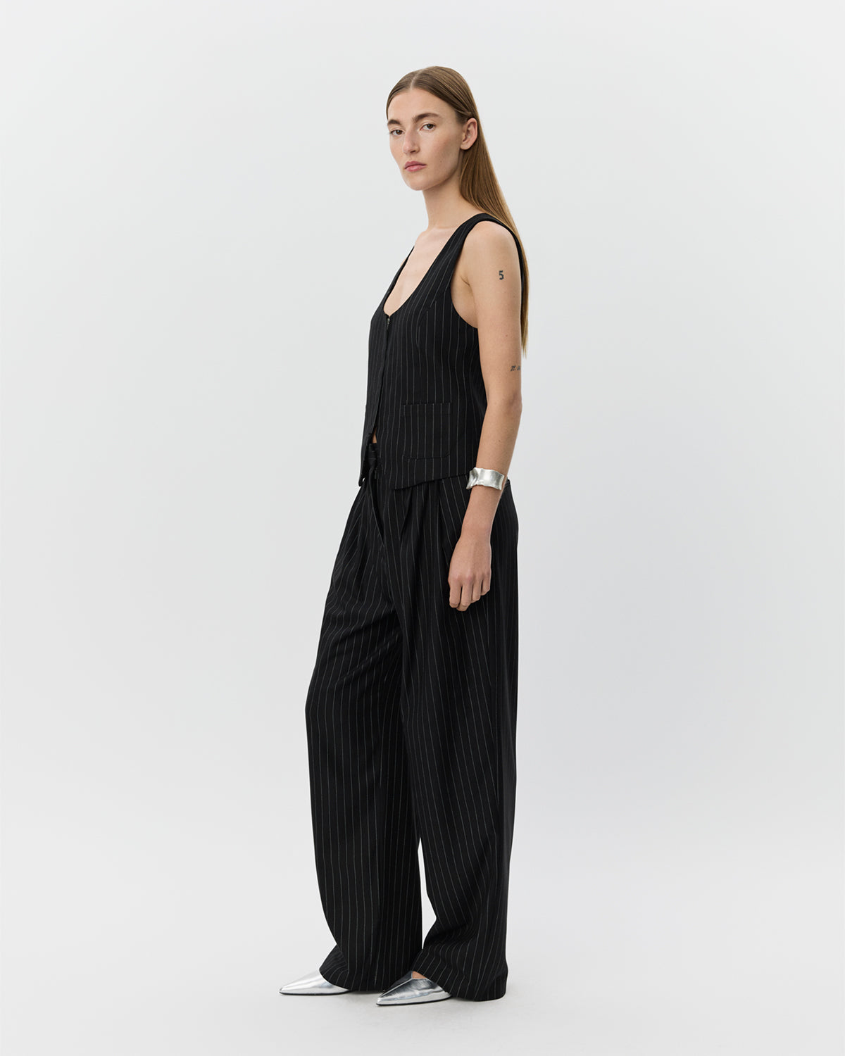 Sofie Schnoor WOMEN CARLOTTASW BUKSER Buks 0139 White Black striped