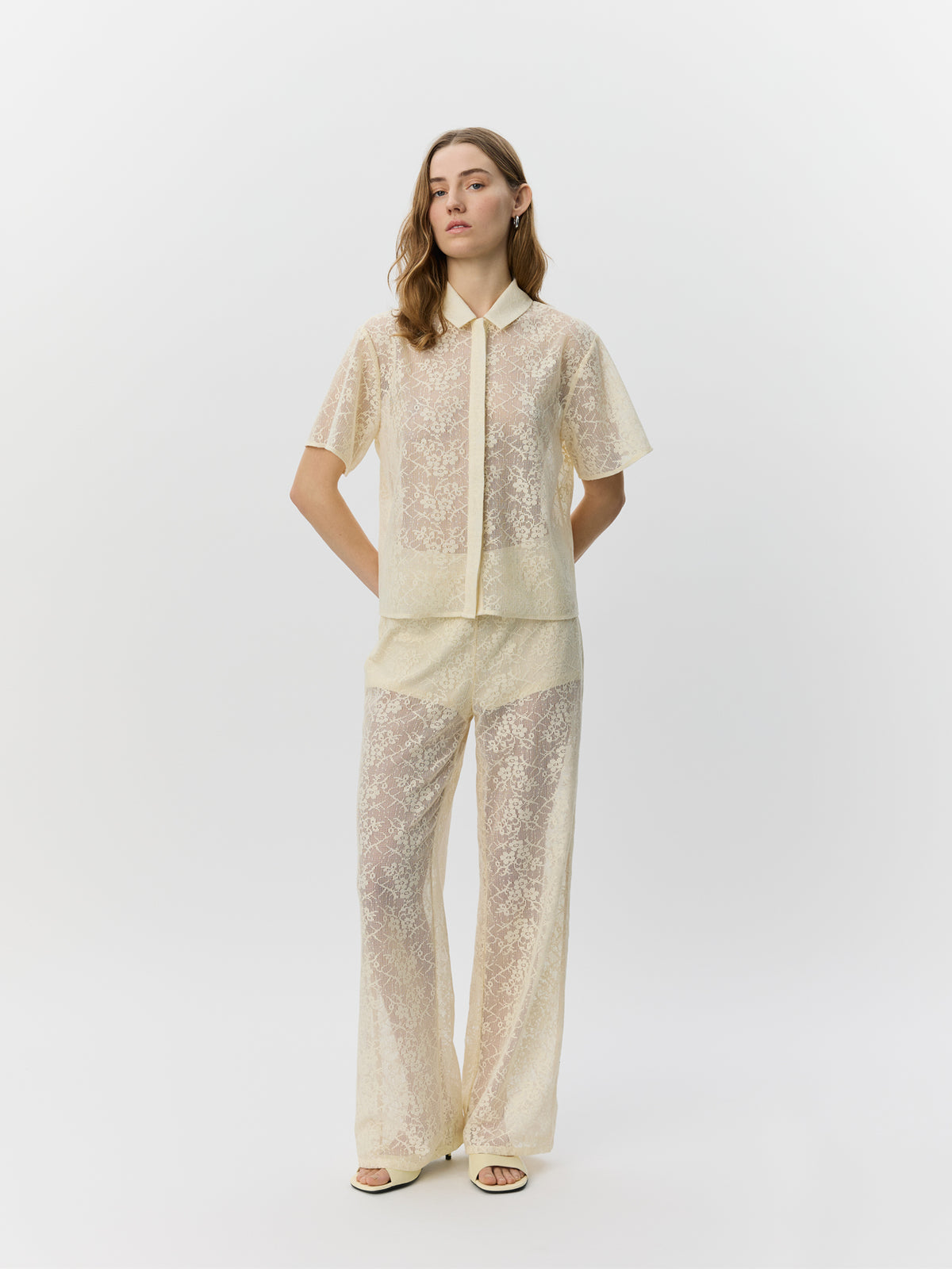 Sofie Schnoor WOMEN CARMELASW CROCHET BLONDE SKJORTE Skjorte 0159 Cream White