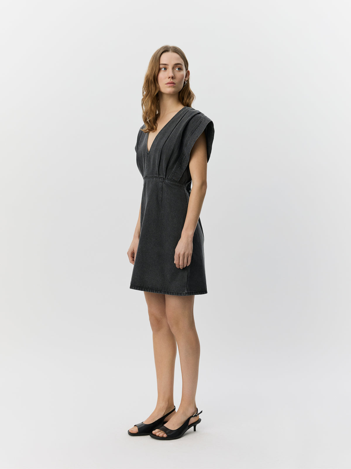 Sofie Schnoor WOMEN ENYASW MIDI DENIM KJOLE Kjole 1024 Black washed Denim