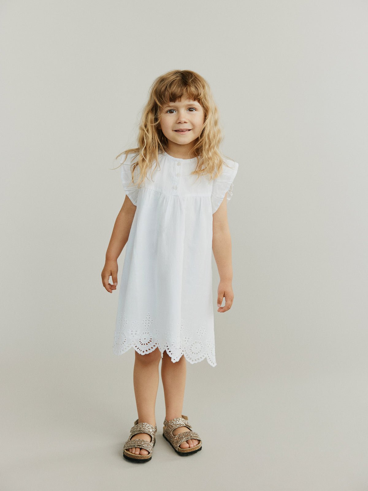 Sofie Schnoor KIDS IVALOKB KJOLE Kjole 0124 Snow white