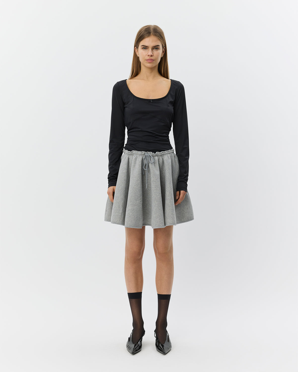 Sofie Schnoor WOMEN JESSICASW SWEAT MINI NEDERDEL Nederdel 8000 Grey Melange