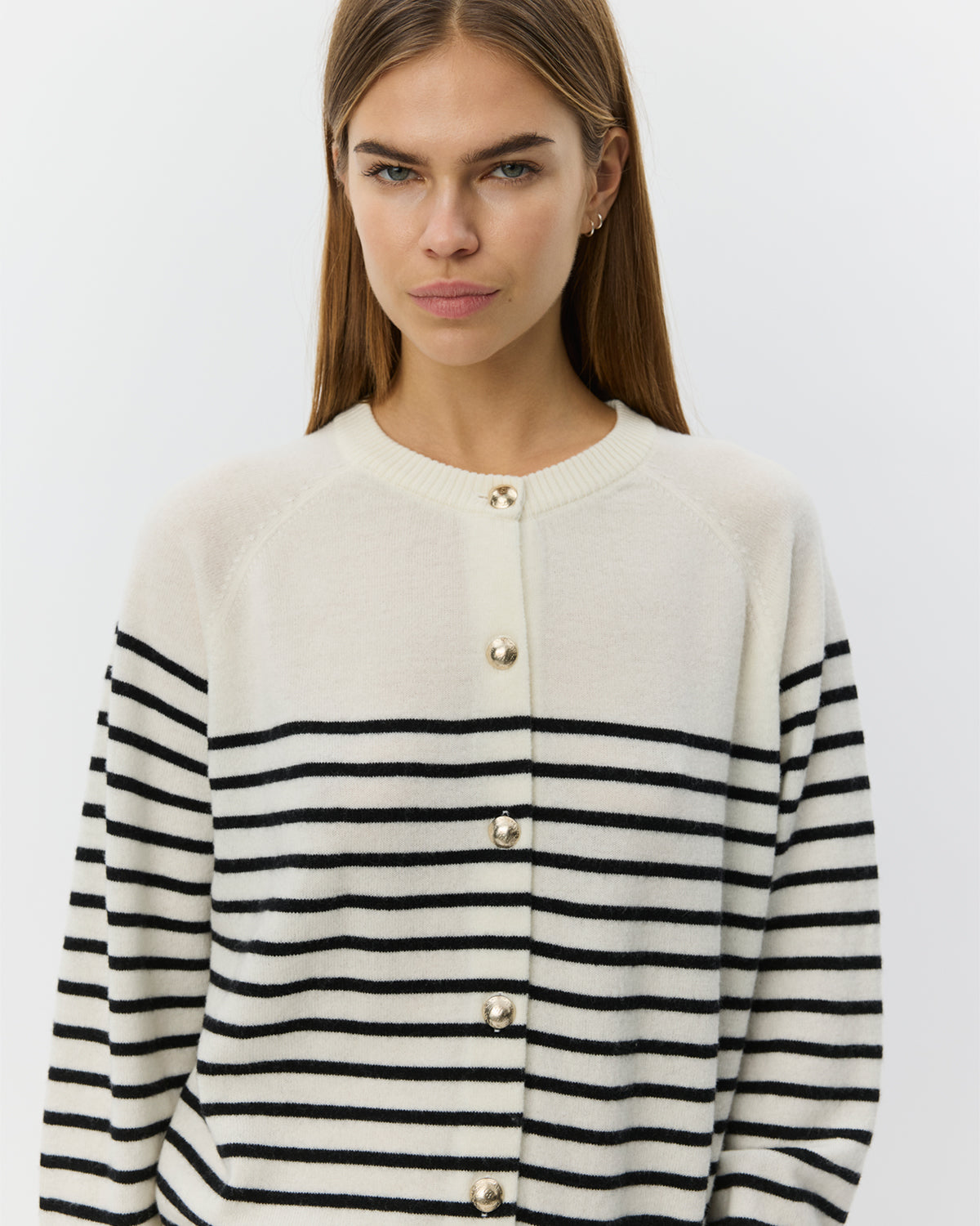 Sofie Schnoor WOMEN JOANNASW STRIK CARDIGAN Cardigan 0142 Off White