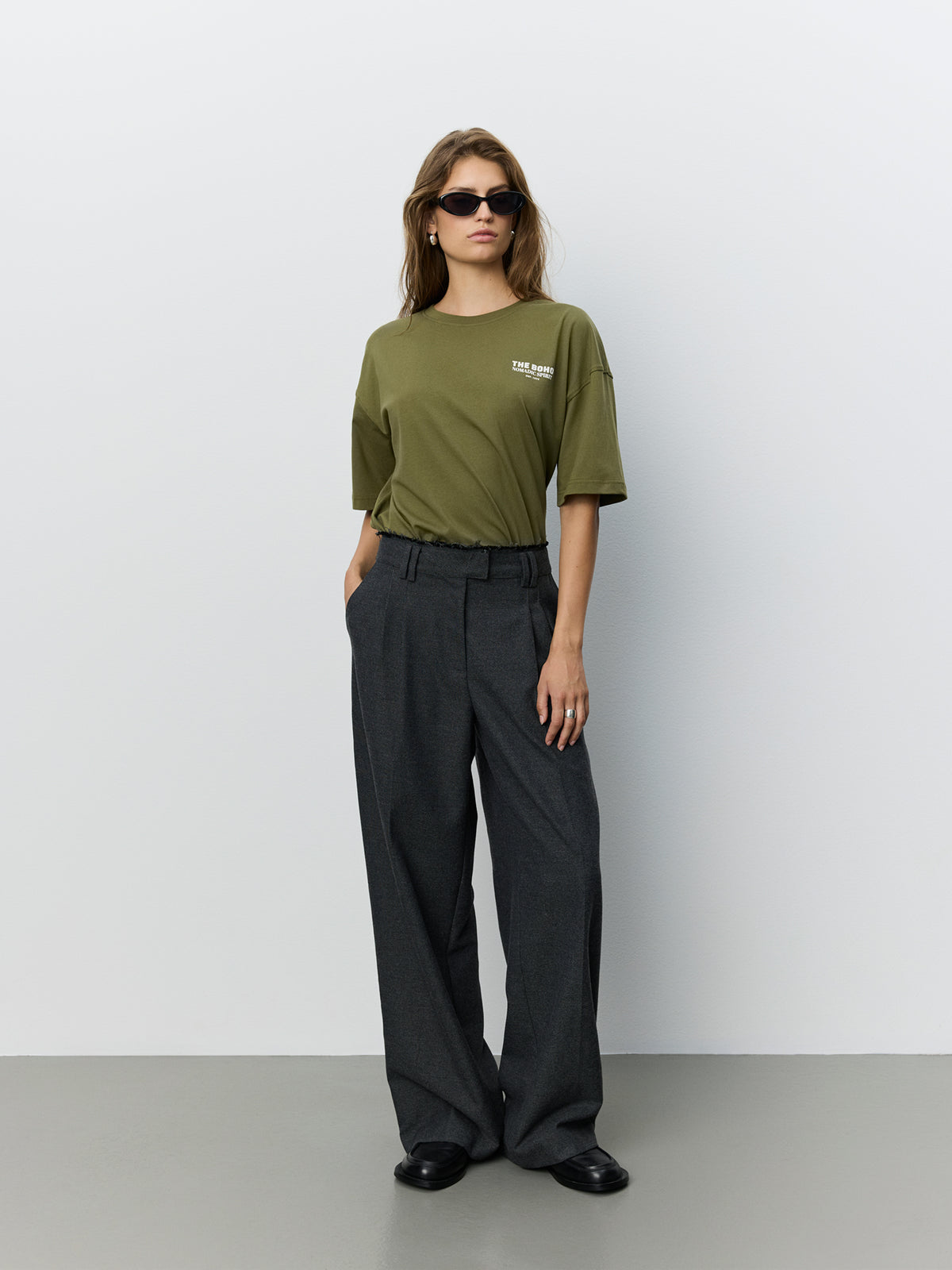 Sofie Schnoor WOMEN KIMJASW BUKSER Buks 8011 Dark grey melange