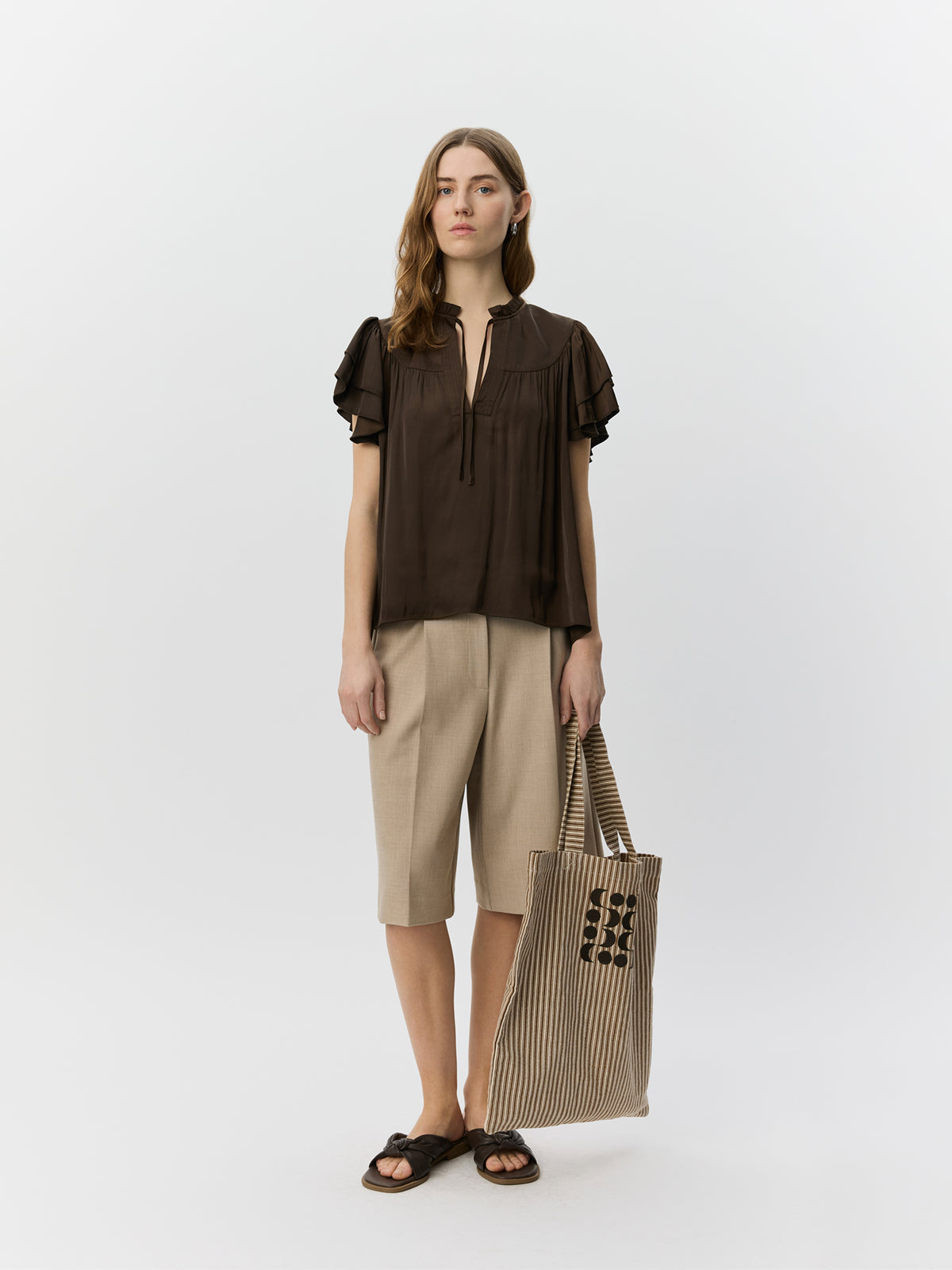 Sofie Schnoor WOMEN LALILASW FRYNSE TOP Top 7162 Intense Brown
