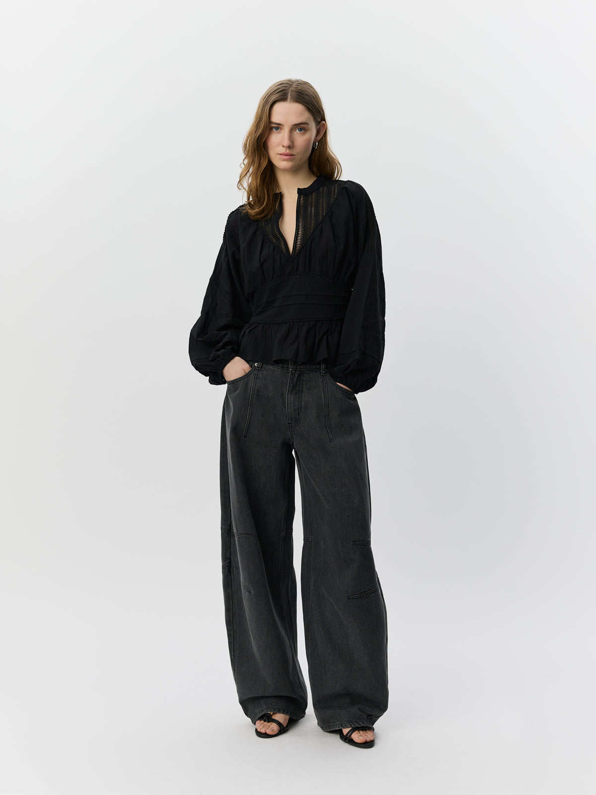 Sofie Schnoor WOMEN LOUSW BLONDE-DETALJE BLUSE Bluse 1000 Black