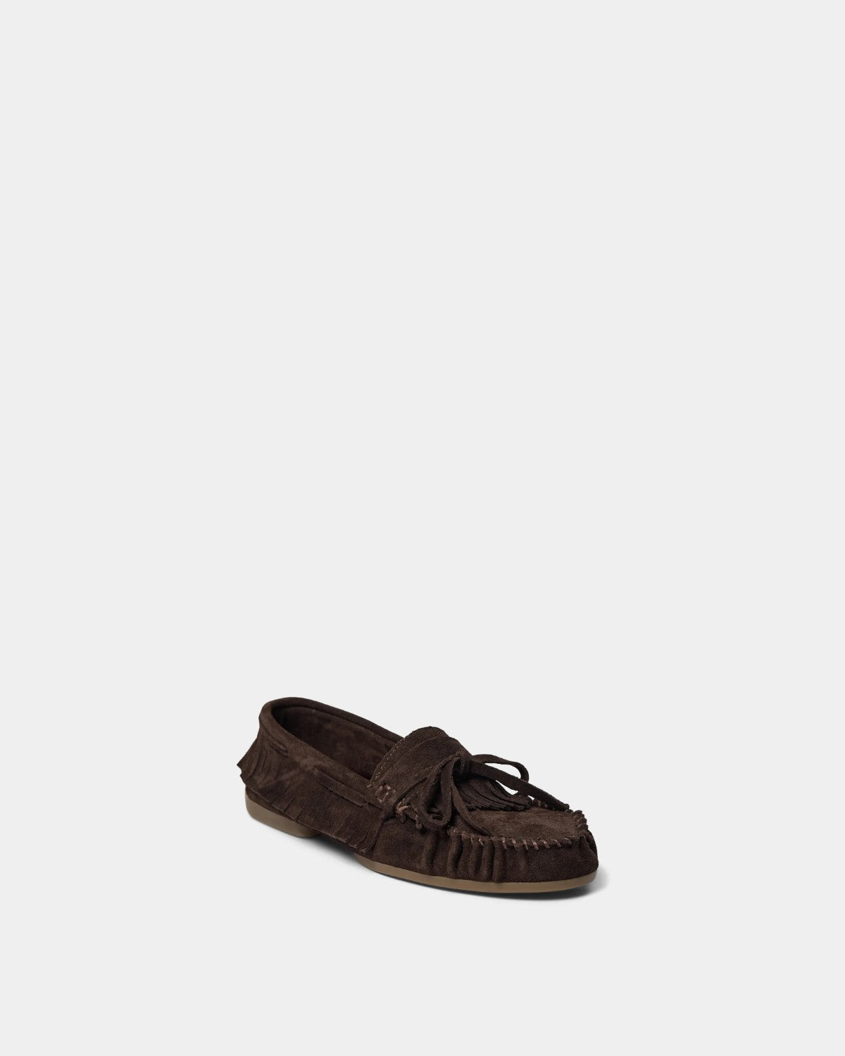 Sofie Schnoor WOMEN MARGRITSW SKO MED FRYNSER Moccasin 7080 Dark brown