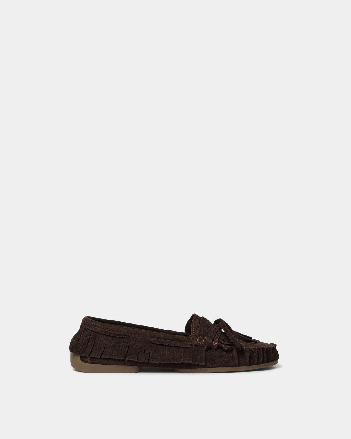 Sofie Schnoor WOMEN MARGRITSW SKO MED FRYNSER Moccasin 7080 Dark brown