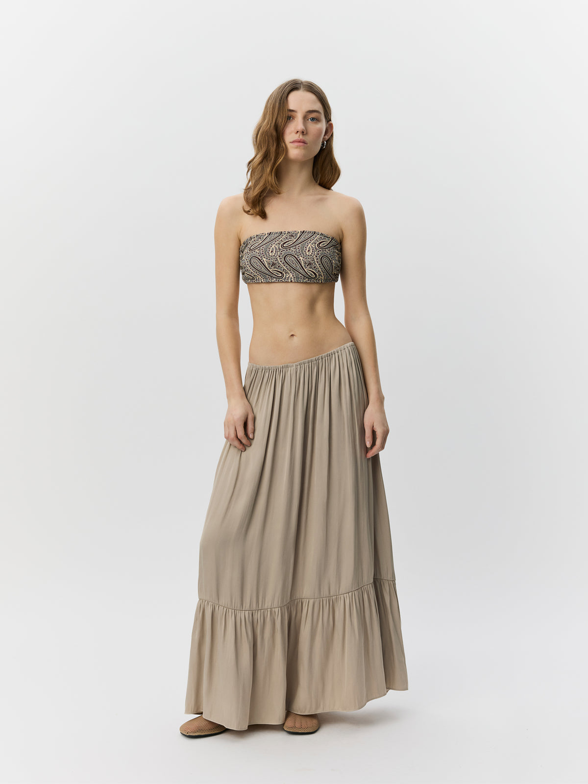 Sofie Schnoor WOMEN MILIASW MAXI NEDERDEL Nederdel 8058 Feather Gray