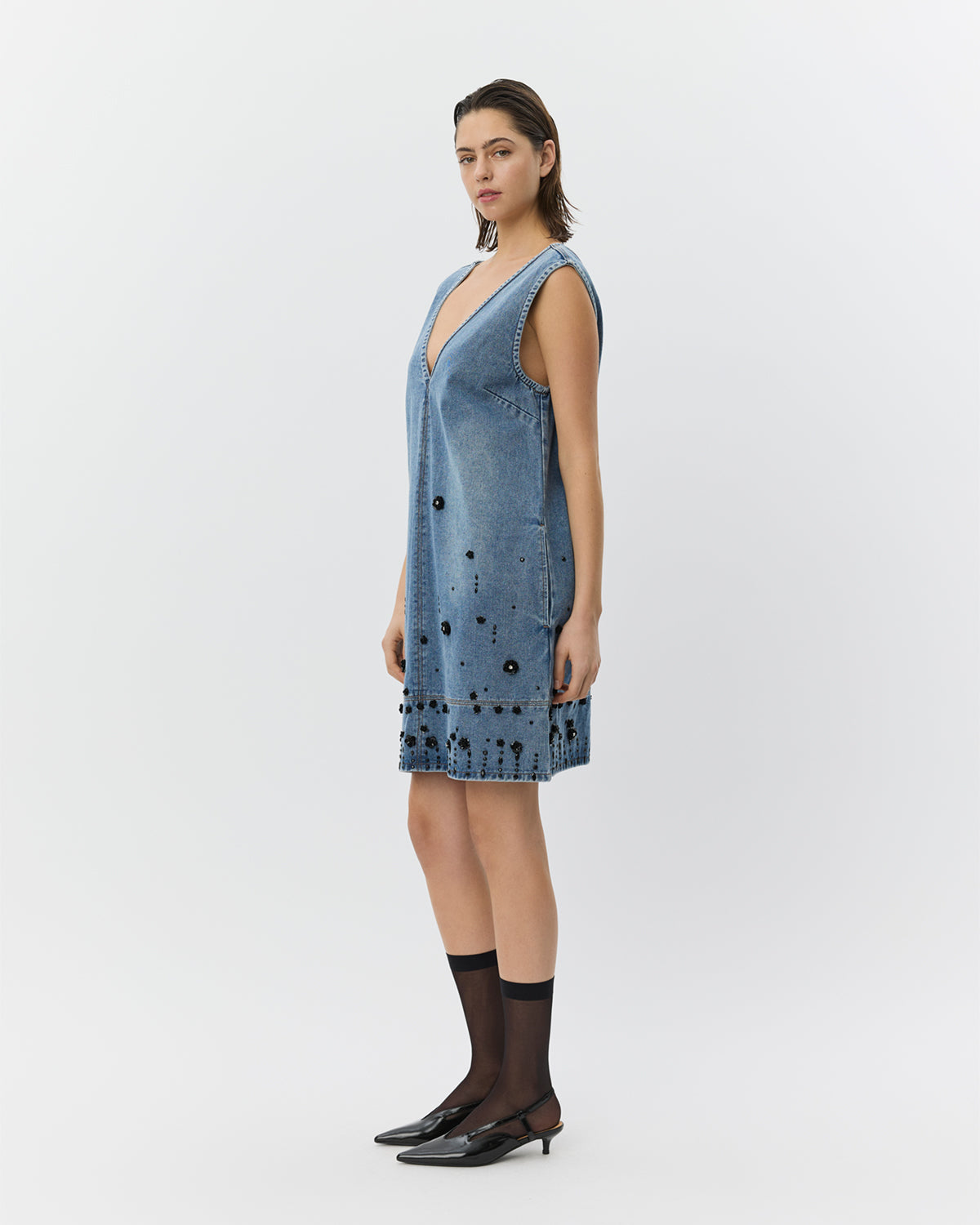 Sofie Schnoor WOMEN OLYMPESW KORT DENIM KJOLE Kjole 5002 Denim blue