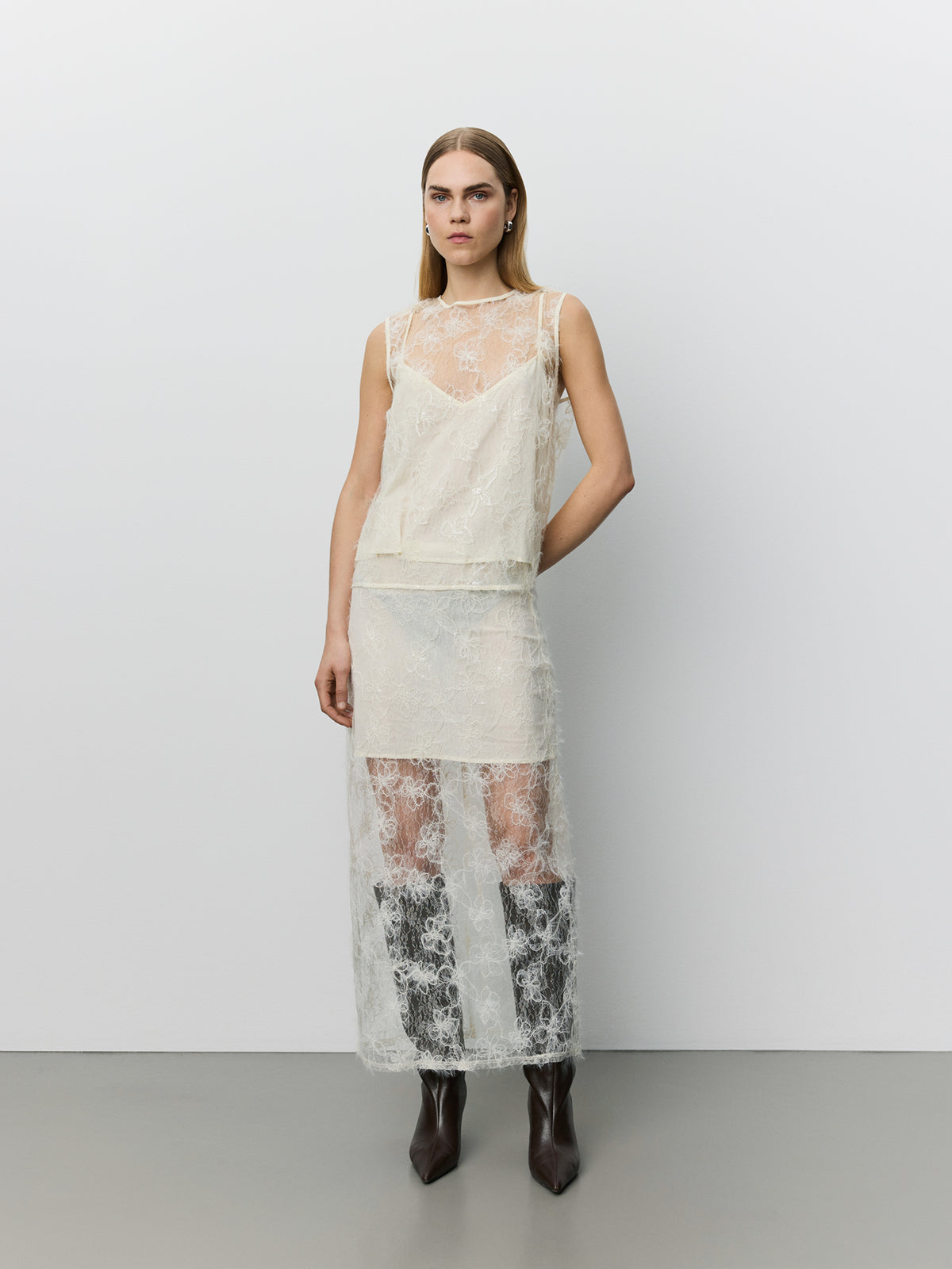 Sofie Schnoor WOMEN OTALIASW MAXI NEDERDEL Nederdel 0158 Creme Yellow