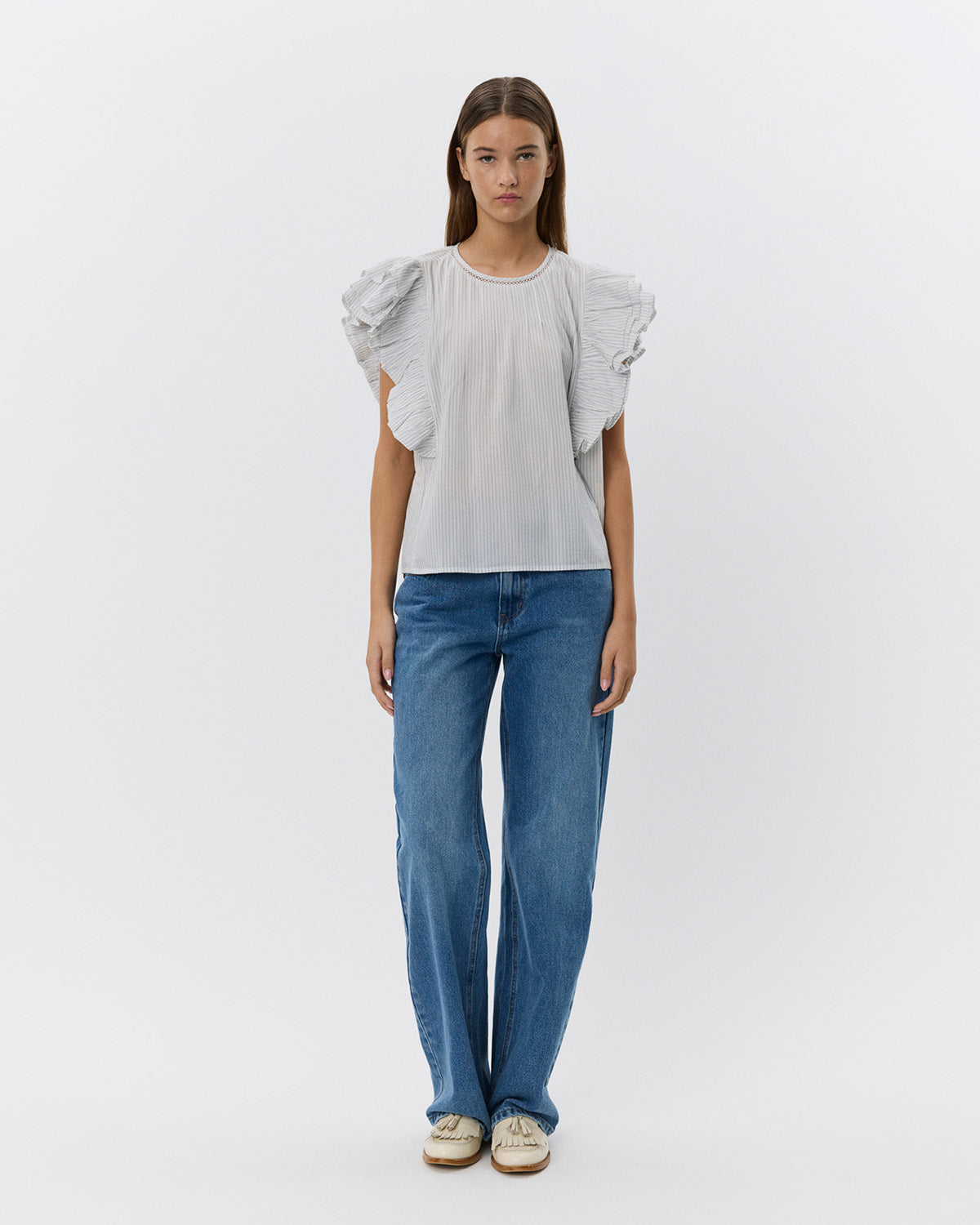 Sofie Schnoor WOMEN SAMARASW TOP Top 0144 Off White - Navy