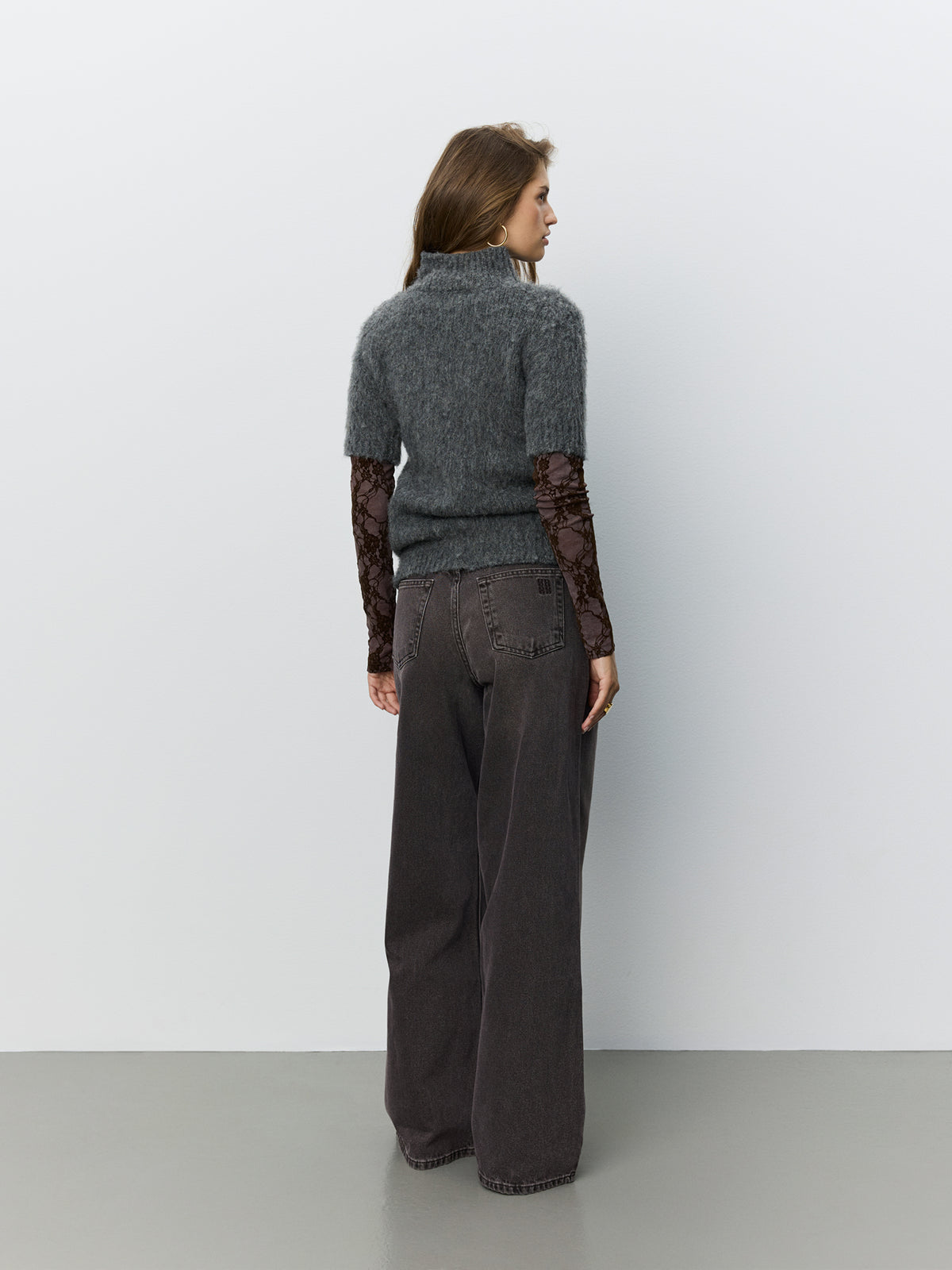 Sofie Schnoor WOMEN SAMINASW KORTÆRMET STRIK Strik 8008 Dark grey