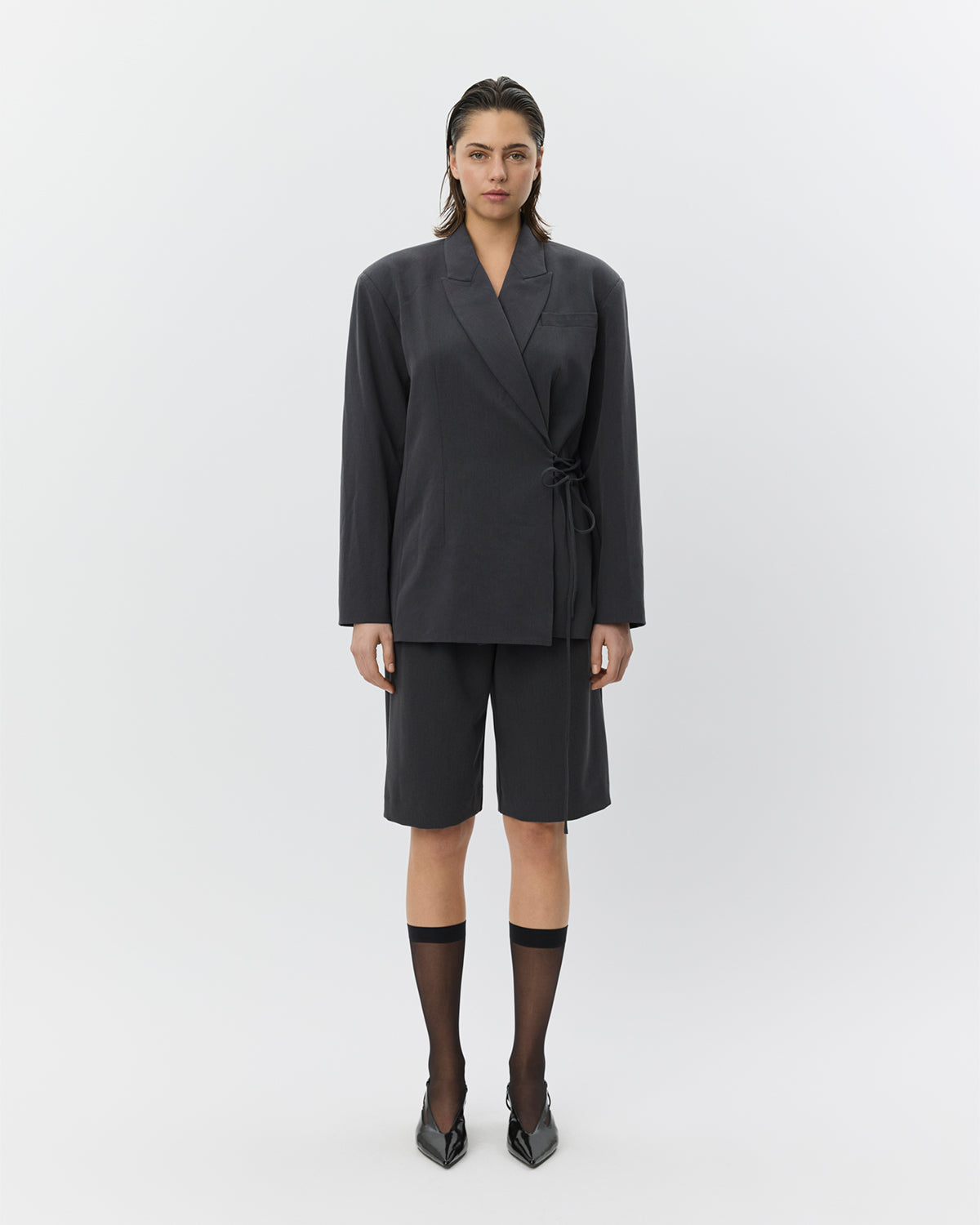 Sofie Schnoor WOMEN SUSSIESW BLAZER MED BINDEBÅND Blazer 8008 Dark grey