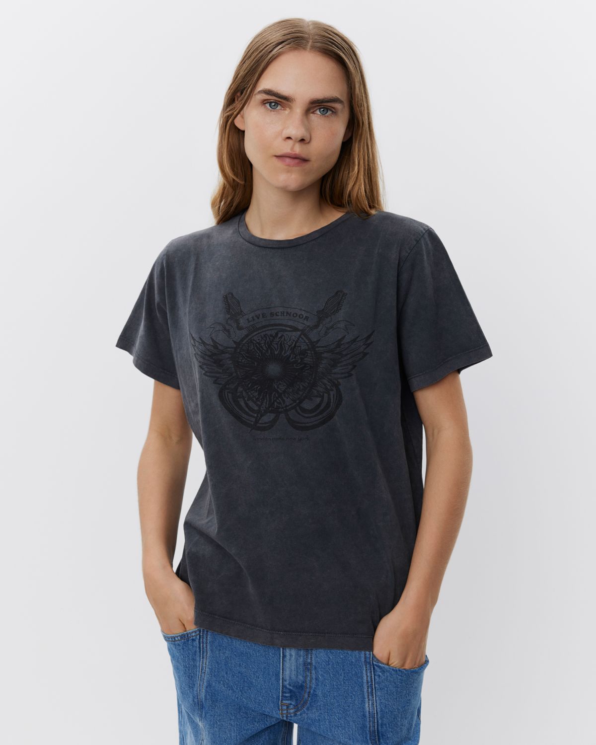 Sofie Schnoor WOMEN ZENASW T-SHIRT T-shirt 1015 Washed black