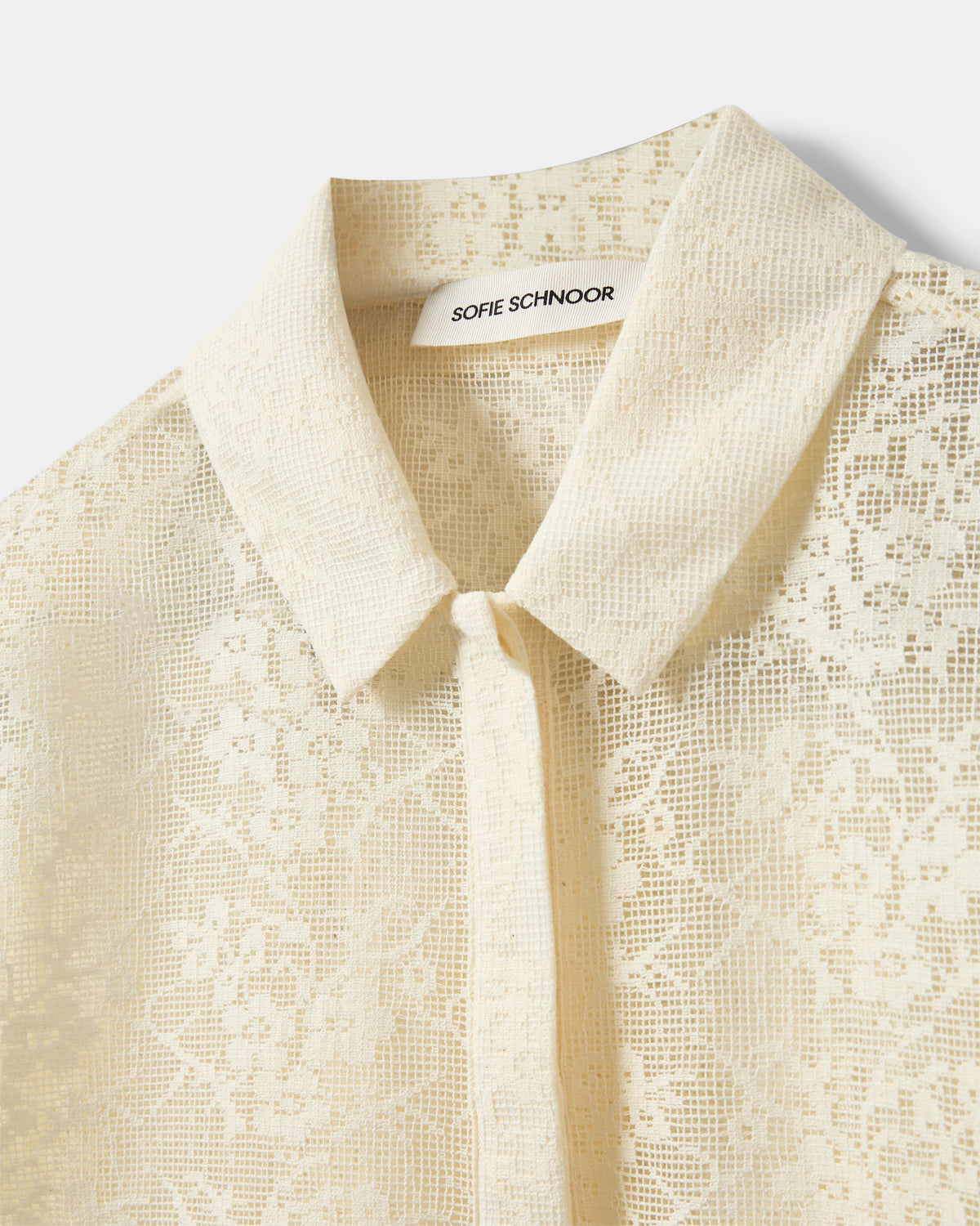 Sofie Schnoor WOMEN CARMELASW CROCHET BLONDE SKJORTE Skjorte 0159 Cream White