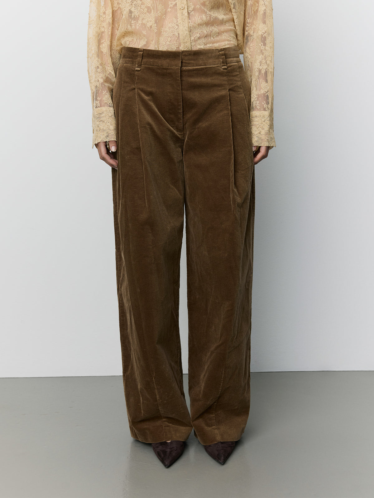 Sofie Schnoor WOMEN CORLIESW FLØJLSBUKSER Buks 7052 Brown