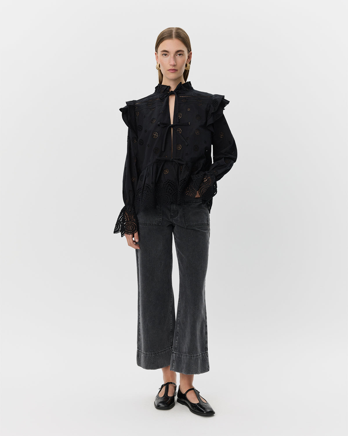 Sofie Schnoor WOMEN HAZELLESW BLUSE Bluse 1000 Black