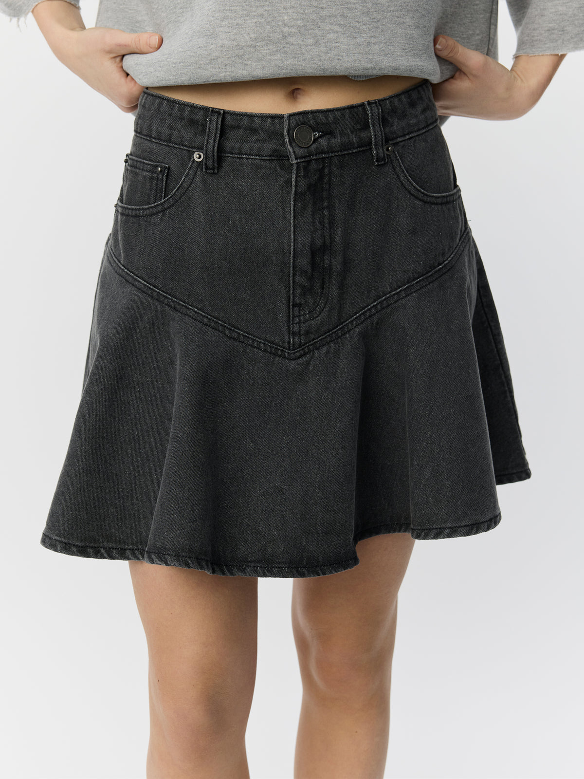 Sofie Schnoor WOMEN JACKYSW DENIM MINI NEDERDEL Nederdel 1024 Black washed Denim