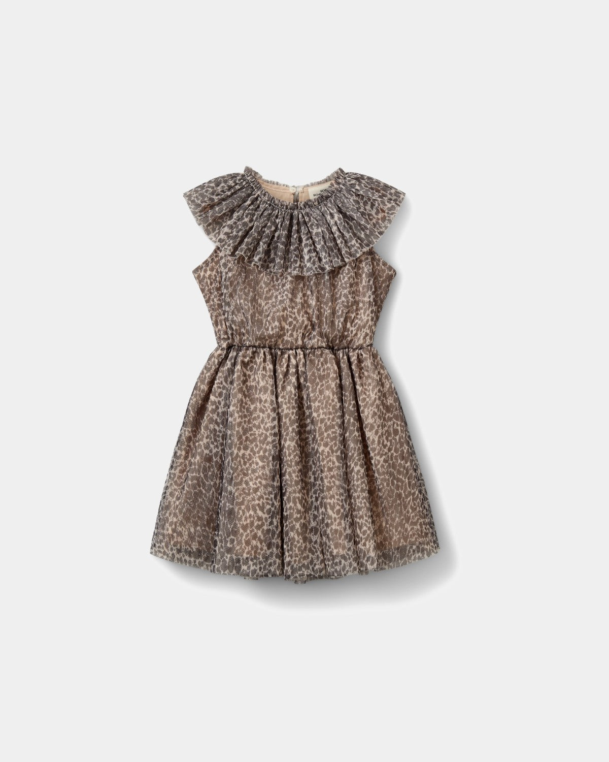 Sofie Schnoor KIDS JAIMEKB KJOLE Kjole 9140 AOP Leo Light Sand