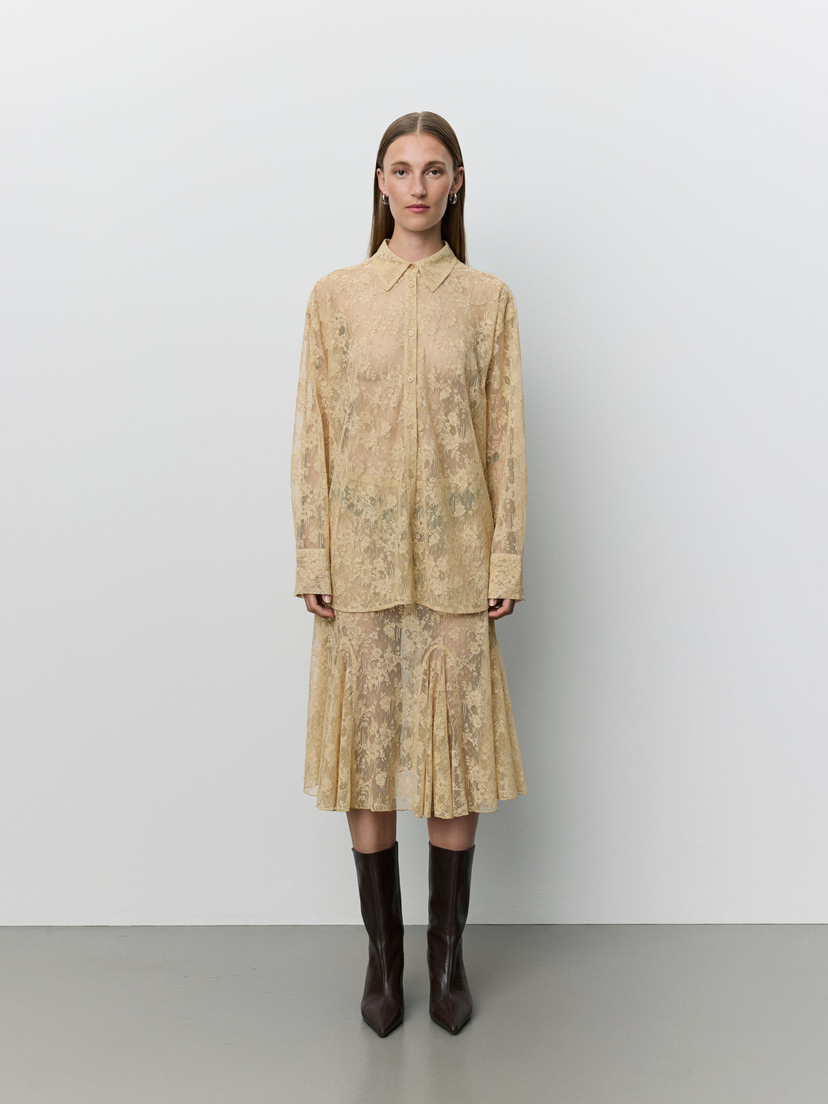 Sofie Schnoor WOMEN LENASW MIDI NEDERDEL Nederdel 7001 Sand