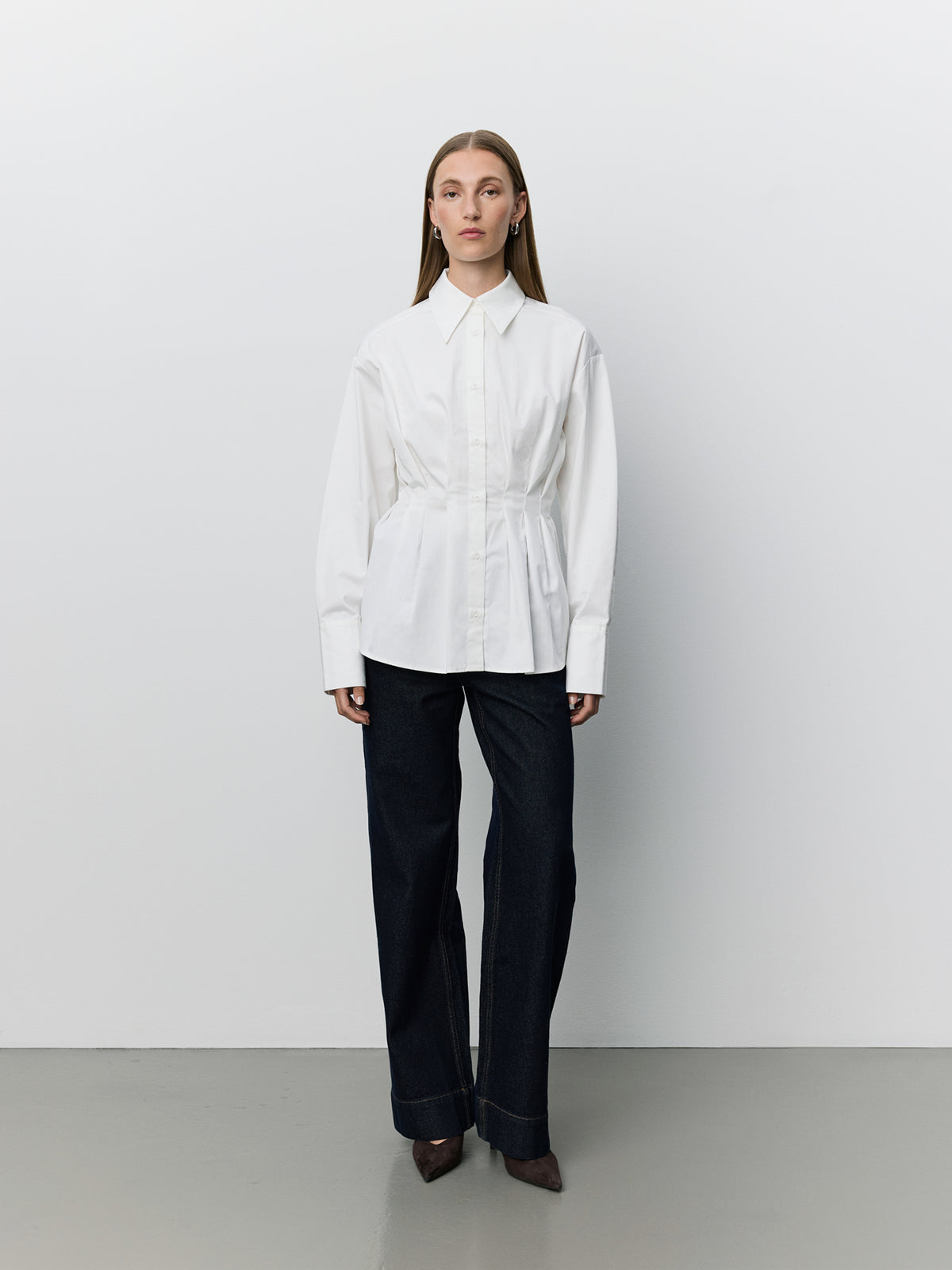 Sofie Schnoor WOMEN MIKRASW FITTED SKJORTE MED LÆG Skjorte 0101 Off white