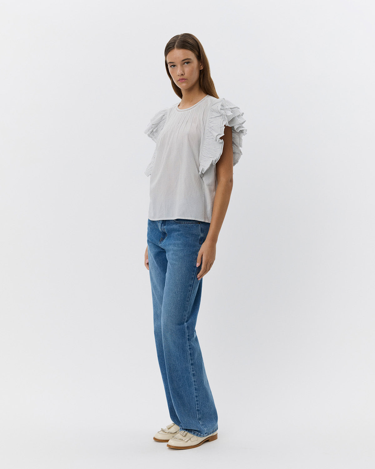 Sofie Schnoor WOMEN SAMARASW TOP Top 0144 Off White - Navy