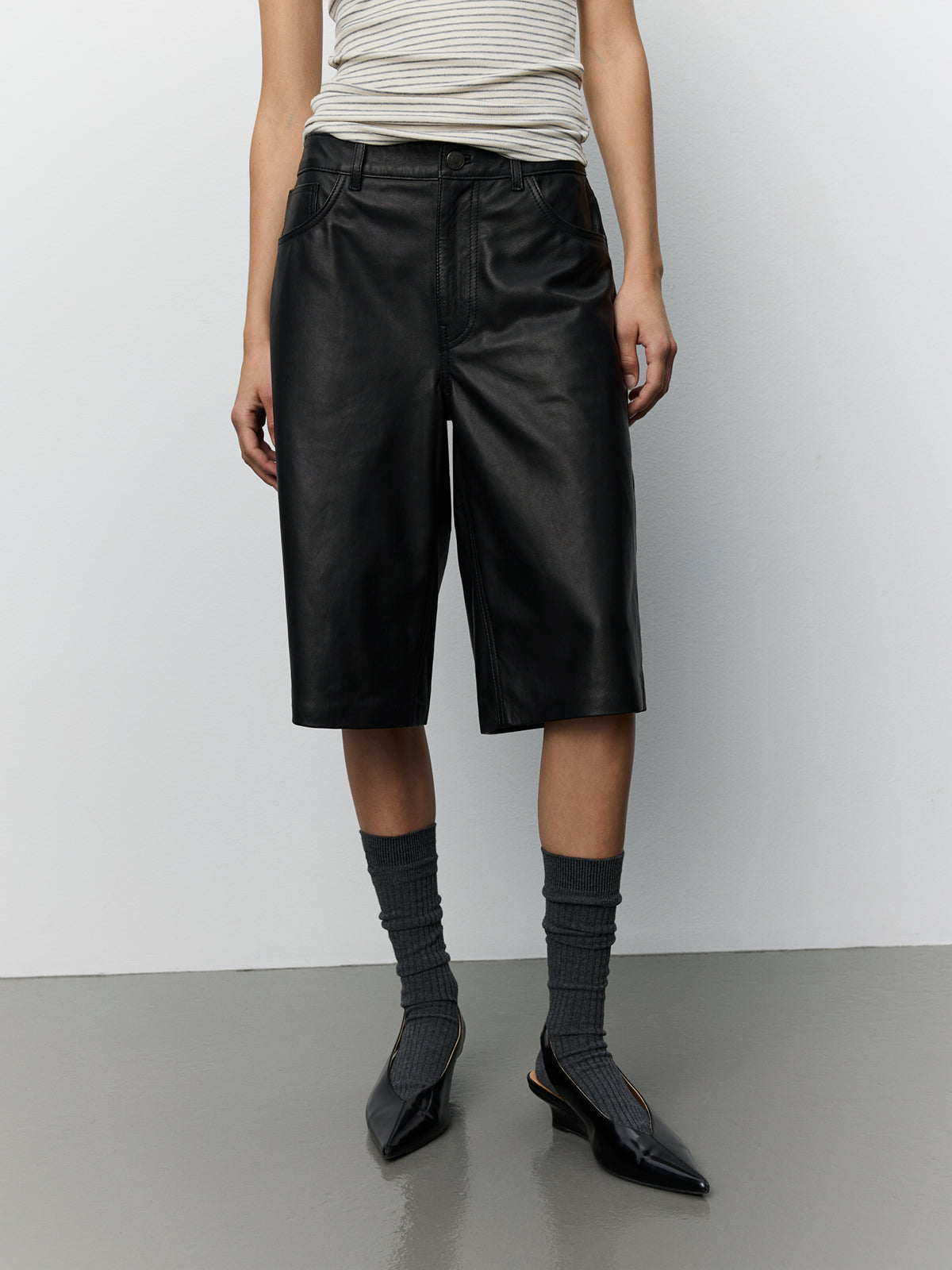 Sofie Schnoor WOMEN VOKESW LÆDERSHORTS Shorts 1000 Black