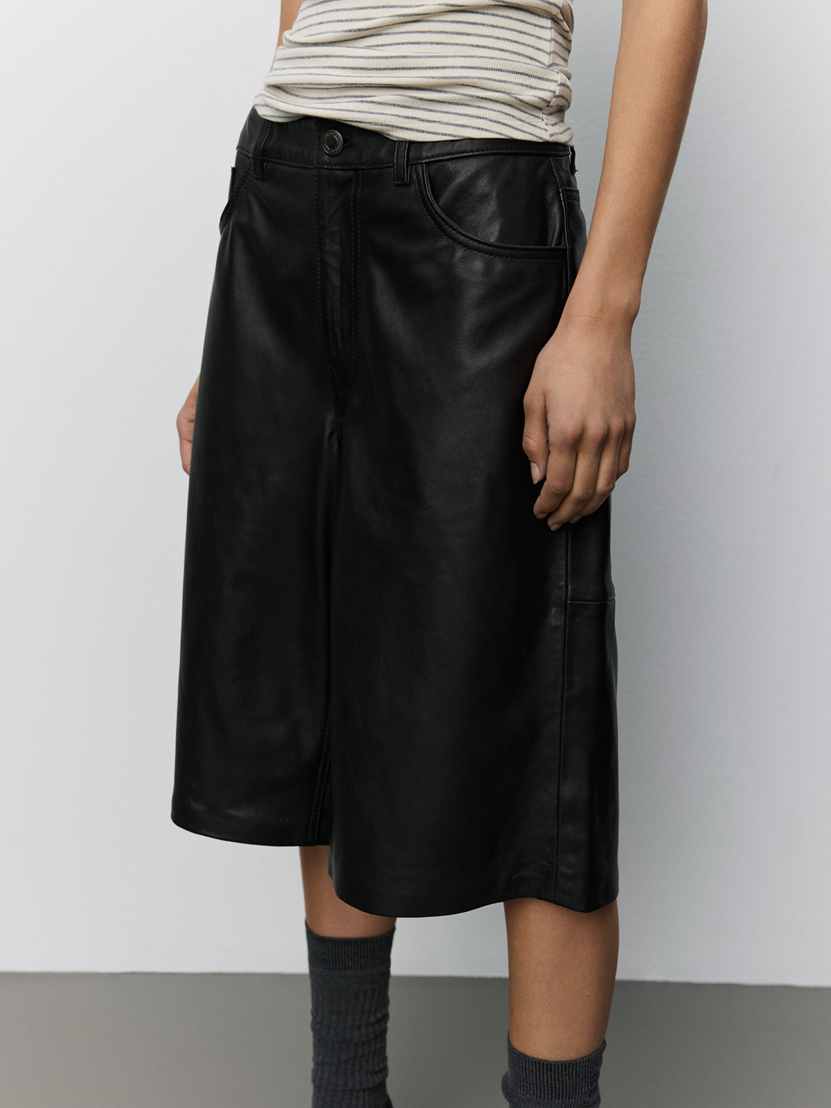 Sofie Schnoor WOMEN VOKESW LÆDERSHORTS Shorts 1000 Black