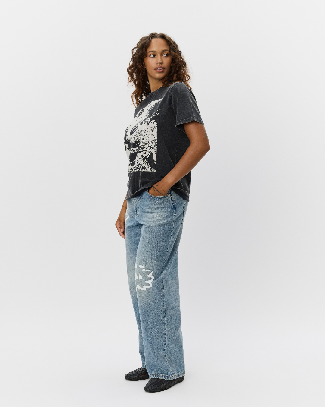 Sofie Schnoor WOMEN ZENASW MOOMIN T-SHIRT T-shirt 1015 Washed black
