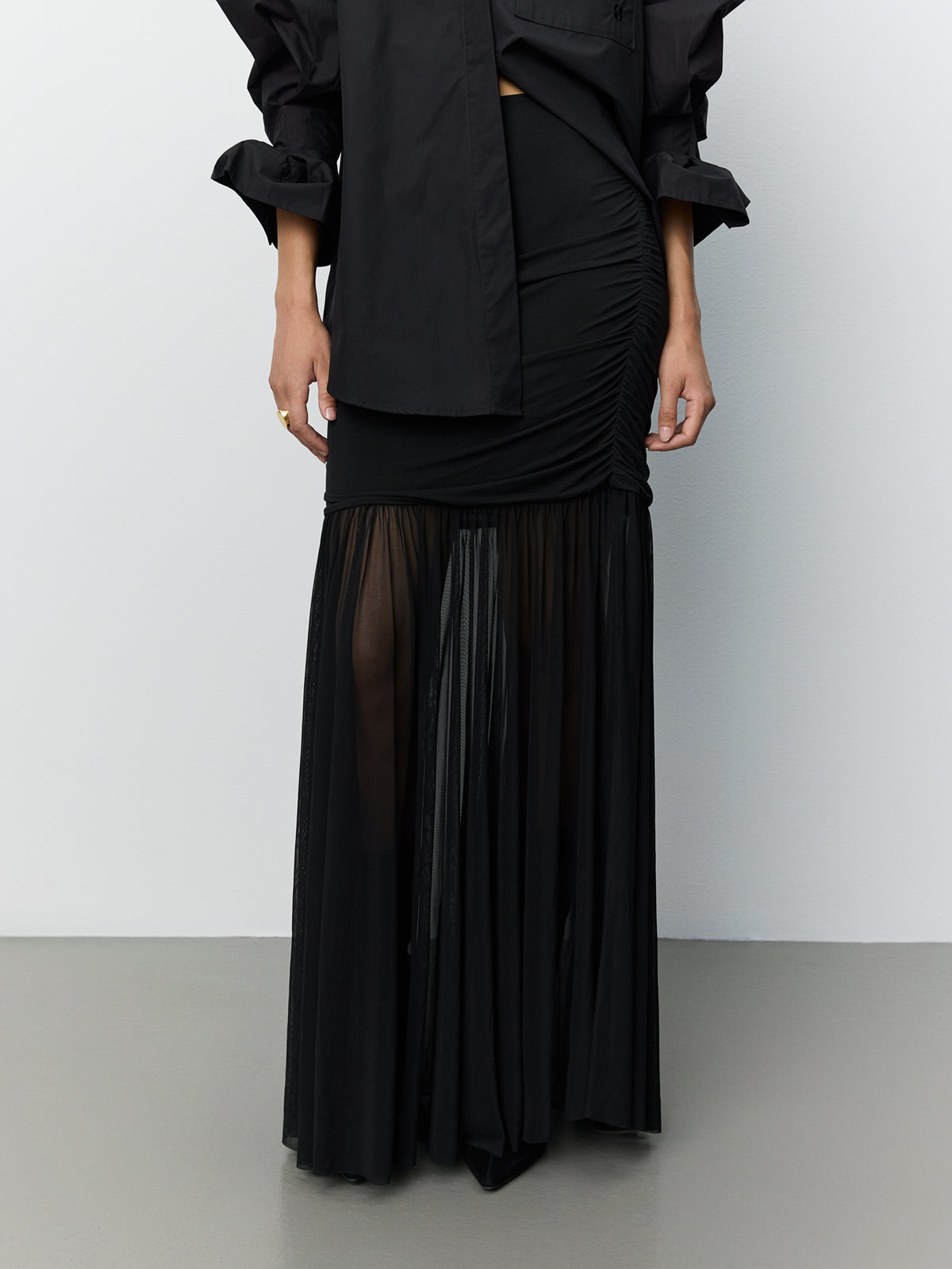 Sofie Schnoor WOMEN ZISSASW MESH NEDERDEL Nederdel 1000 Black